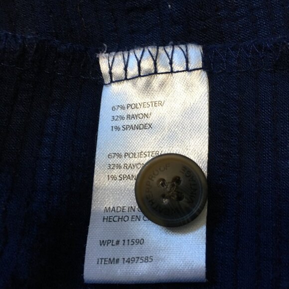 Weatherproof women's blouse size medium navy tie front - Picture 6 of 10